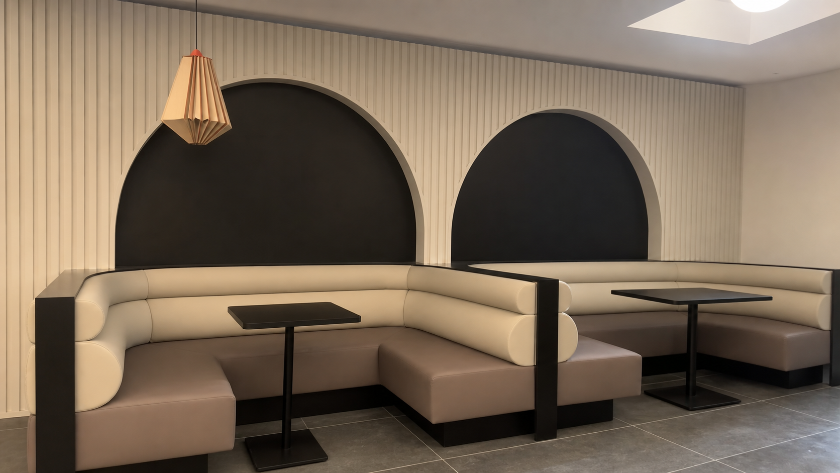 Custom booth seating by Solido Concepts